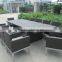 Luxury Garden Furniture Wicker Aluminum Rattan Dining Table and Chair(CF935)