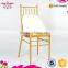 2015 New Design Qindao Sinofur banquet steel chiavari chair with fixed cushion
