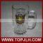 Topjlh high quality sublimation glass beer mug with handle