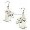 Water buffalo earrings, elagant design, natural material from Vietnam