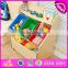 MDF Toy wooden storage box with plastic Box,Household items wholesale Colourful wooden storage box W08C132