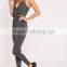 best selling womens grey jersey wrap sport fitness jumpsuit