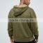 Custom Dropped Shoulders With Hood Plus Size Anti Shrink Green Men's 100% Cotton Casual Oversized Plain Solid Pullover Hoodies