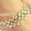GOLD tone crystal PEARLS PAYAL Anklets pair