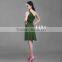 Green color anti-Wrinkle elegant chiffon party cocktail dress