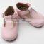 Skidproof genuine leather popular T-bar baby leather shoes soft
