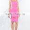 Scoop Neck Bodyco Fit Dresses With V-shaped Stripe Insert