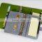 Novel logo custom A5 A6 spiral binding dairy notebook felt cover with pen