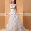 Classic & Timeless Elegant & Luxurious Wedding Dress with Wrap Chapel Train Strapless bridal gown P062