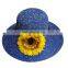 Large Eaves Seaside Holiday Beach Straw Hat Flower Sun Hat