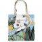 multi-colored printing canvas shoulder bag with zipper