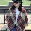 European winter cashmere scarf Plaid Scarf increase double colorful square scarf shawl