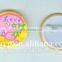 Promotional round safety button badge with plastic clips