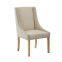Linen Dining Chair in Solid Wood