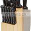 Stainless Steel Knife Set With Pine Wood Block