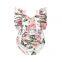 Infant Newborn Baby Girl Bodysuit Ruffled Floral Sleeveless Bubble Romper