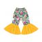 Sunflower Toddler Girl Flare Pants Boutique Clothing For Little Girls Wholesale Bell Bottom Pants Baby