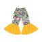 Posh Baby Flamingo Cactus Ruffle  Bell Bottom Pants For Baby Girls Flare Pants