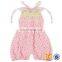 Girls Black Flower Lace Collar Rompers Cotton Kids Frock Jumpsuit New born Baby Clothes