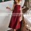 Best Sellers 2020 Women Casual Sleeveless Summer Dresses Lady Solid Color Backless Slip Dress