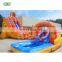 fire n ice volcano three lane truck dry inflatable water slide