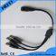 3 in 1 DC Power Splitter Plug Cable 2.5mm 2.1mm for LED Light 0.4m