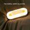 Magnetic Slide Switch LED Night Lamp Built-in Rechargeable Battery PIR Motion Sensor Led Cabinet Light For Wardrobes Cupboards