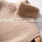 Women Sleeveless Cashmere Rib Knit Turtle Neck Pullover Vest