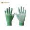 Sunnyhope 13G colorful PU coated gloves gardening glove cheap safety work gloves