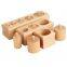 Knobbed Cylinder Montessori, Montessori Cylinders with Knobs Socket Montessori Materials Educational Toys (Set of Four)