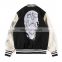 2021 custom fashion vintage Windproof blank leather sleeves baseball jackets for men