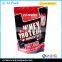 Resealable biltong beef jerky packaging bag with hanger hole