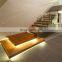 Modern Home Glass Staircase Design Light Led Glass Steel Wood Floating Stairs