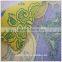 yellow pattern printed fabric