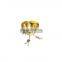 glass & metal orchid bowl
