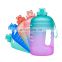 BPA free outdoor drinking sports recycling handle portable colorful customized logo fitness bottles of water 5 gallon