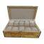 Spray painted double-layer Watch glasses jewelry box solid wood high gloss piano paint wood grain paper watch storage box