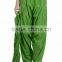 Indian Women Cotton Parrot Green Color Patiala Salwar (Pants) with Matching Dupatta (Stole) Set