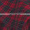 Hot Selling Red Check Design Polyester Rayon Yarn Dyed Fabric For Garments