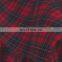 Hot Selling Red Check Design Polyester Rayon Yarn Dyed Fabric For Garments