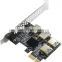 Pci-e Express Riser Card 1 To 4 Adapter To Card 1x To 16x 1 To 4 Usb 3.0 Slot Multiplier Hub
