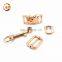 wholesale high quality Rose Gold Dog Collar hardware Metal Quick Side Release Buckles D ring