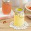 New Design Wholesale Wedding Home Decorative Creative Normal Size Round macaron Yellow Glass Pot Flower Vase