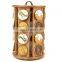 Multifunctional Durable Bamboo 360-degrees Revolving Coffee Pod Holder Nespresso Capsule Rack Organizer Storage