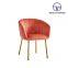 Tiptop Modern hotel luxury dinning room chair set for furniture Metal stainless steel gray velvet tufted Fabric restaurant dining chair