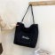 Eco Friendly Recycled Fashion Durable Large Capacity Shopping Cotton Tote Bags  Custom Printed Logo