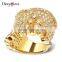 High Quality Fashion CZ Crown Shape Handmade Setting Luxury Ring Zircon Jewelry