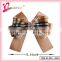 Ribbon bow satin fancy hair accessories,wholesale cheerleading hair bows with clip