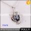 Custom fancy pure silver chain pendant necklace deisign