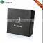 Custom black fashion men belt gift box with silver foiled logo